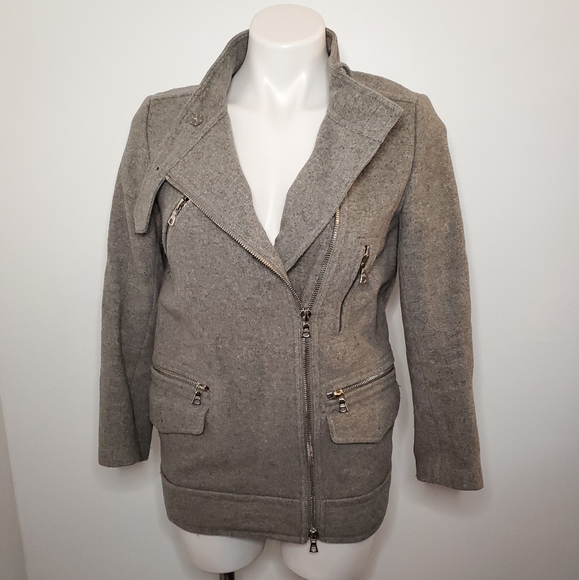3.1 Phillip Lim Wool Moto Style Jacket 0 - Picture 3 of 9